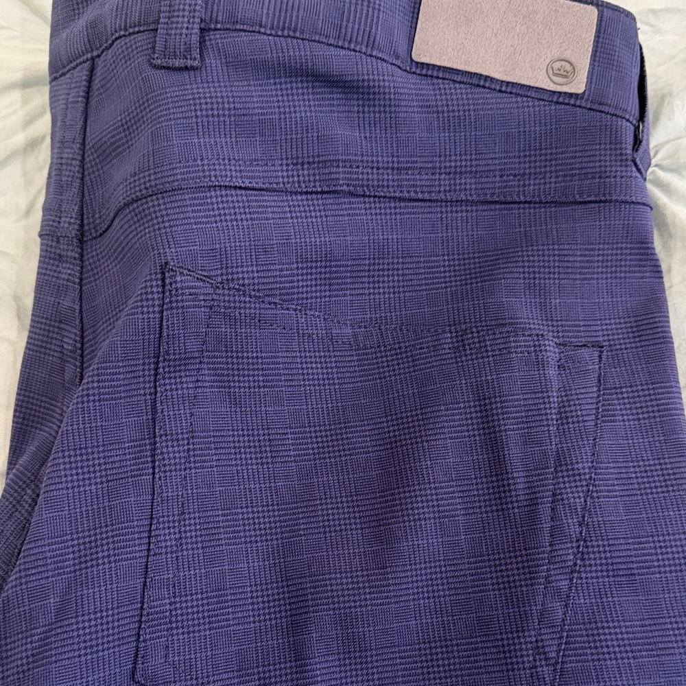 Peter Millar Indigo Checkered Men's Pants